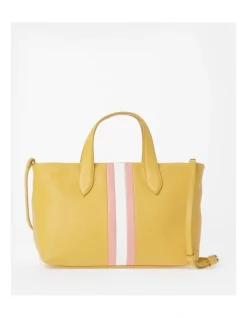 Marcs Whitney Leather Zip Top Tote Bag In Yellow