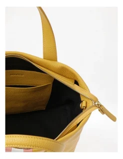 Marcs Whitney Leather Zip Top Tote Bag In Yellow -Mocha shop 948446830 4 720x928