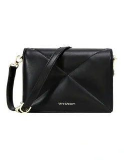 Belle & Bloom Moonlit Drive Leather Crossbody Bag In Black