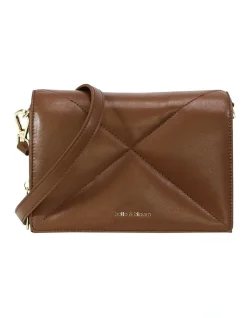 Belle & Bloom Moonlit Drive Leather Crossbody Bag In Camel Brown