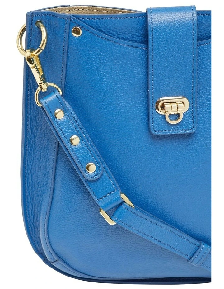 Oxford Susi Leather Saddle Bag In Blue 5 Oxford Susi Leather Saddle Bag In Blue - Image 3