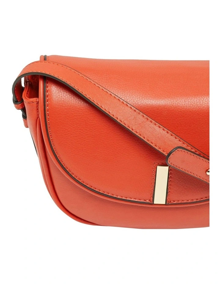Oxford Molly Leather Saddle Bag In Orange 4 Oxford Molly Leather Saddle Bag In Orange - Image 2