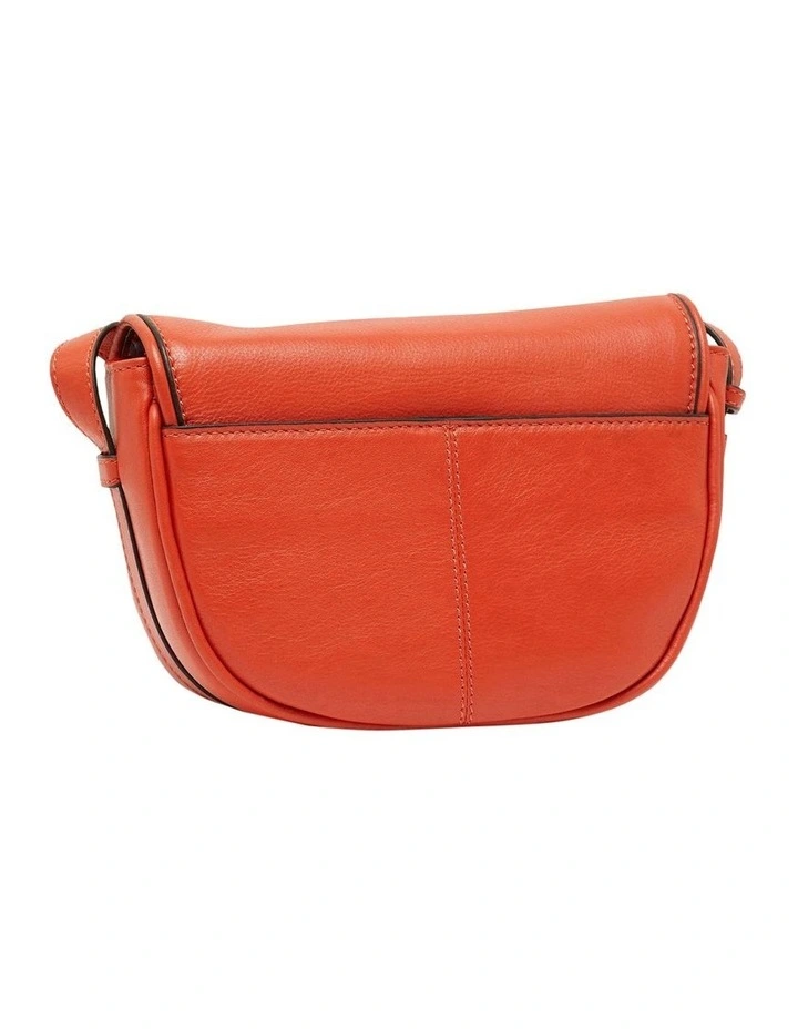 Oxford Molly Leather Saddle Bag In Orange 6 Oxford Molly Leather Saddle Bag In Orange - Image 4