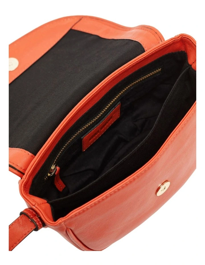 Oxford Molly Leather Saddle Bag In Orange 7 Oxford Molly Leather Saddle Bag In Orange - Image 5