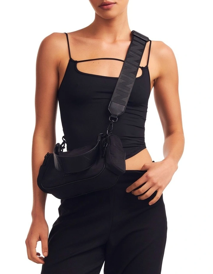 Nakedvice The Rory Nylon Cross Body Bag In Black 4 Nakedvice The Rory Nylon Cross Body Bag In Black - Image 2