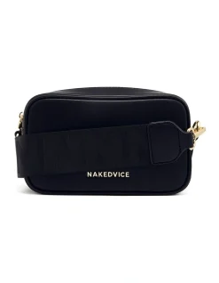 Nakedvice The Mac Juno Zip Top Crossbody Bag In Black