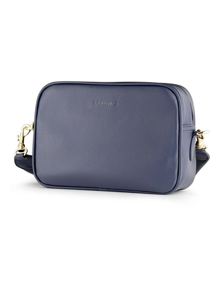 Emerge Woman Elle Vegan Crossbody Bag In Blue 3 Emerge Woman Elle Vegan Crossbody Bag In Blue