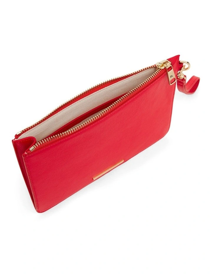 David Lawrence Ares Leather Pouch In Poppy Red 6 David Lawrence Ares Leather Pouch In Poppy Red - Image 4