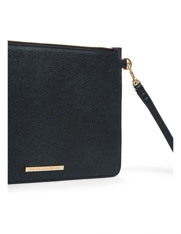 David Lawrence Ares Leather Pouch In Black Metallic 5 David Lawrence Ares Leather Pouch In Black Metallic - Image 3