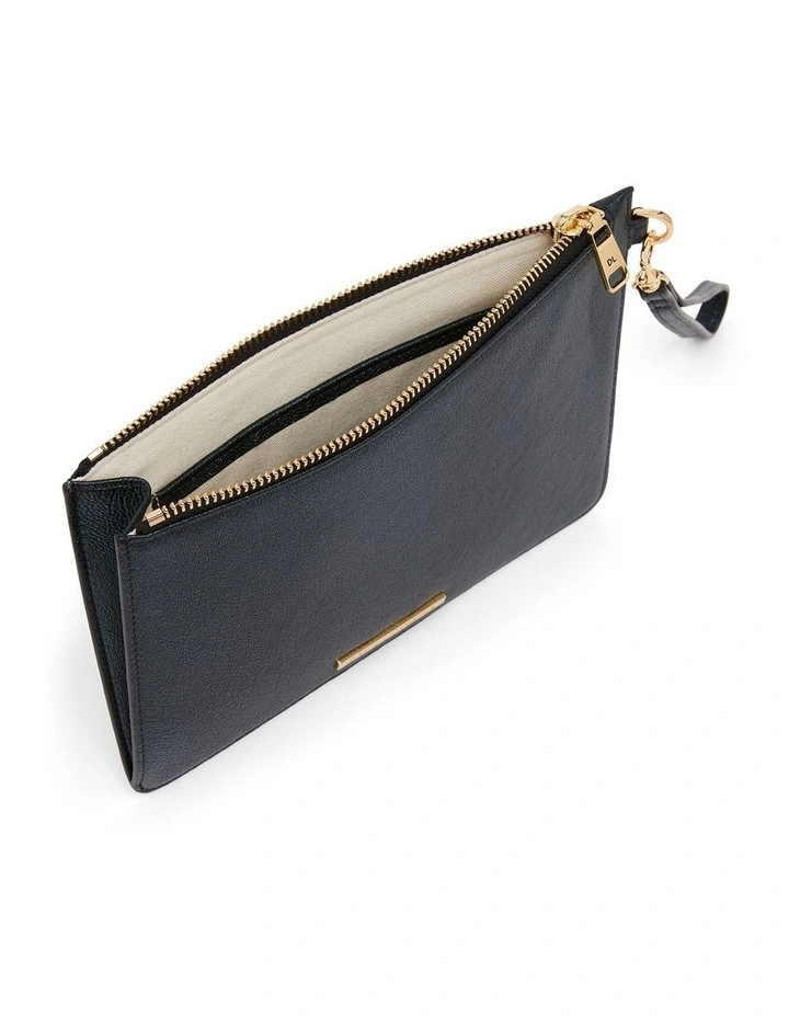 David Lawrence Ares Leather Pouch In Black Metallic 6 David Lawrence Ares Leather Pouch In Black Metallic - Image 4