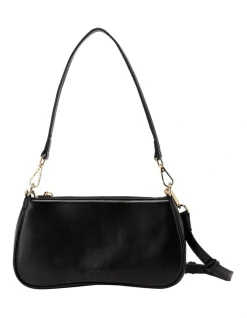 Mocha Carla Mini Crossbody Bag In Black