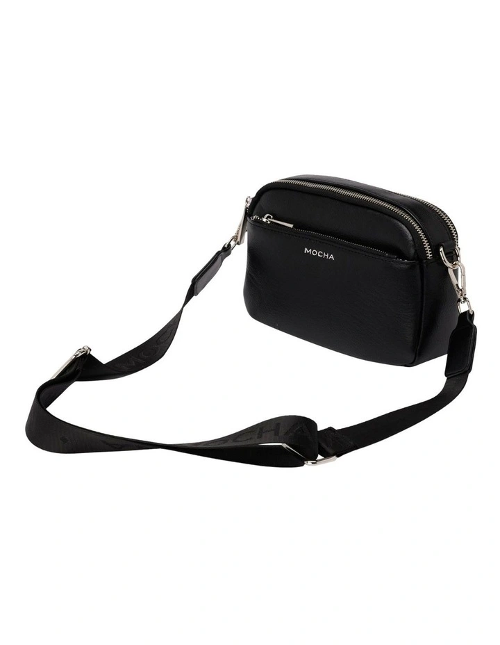 Mocha Laural Crossbody Bag In Black/Silver 6 Mocha Laural Crossbody Bag In Black/Silver - Image 4