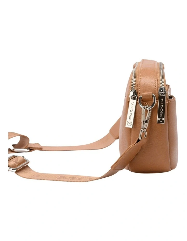 Mocha Laural Crossbody Bag In Tan/Silver 4 Mocha Laural Crossbody Bag In Tan/Silver - Image 2