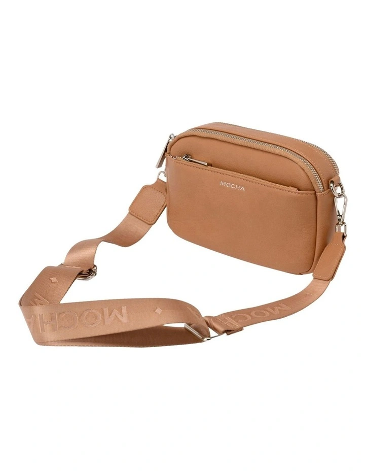 Mocha Laural Crossbody Bag In Tan/Silver 6 Mocha Laural Crossbody Bag In Tan/Silver - Image 4