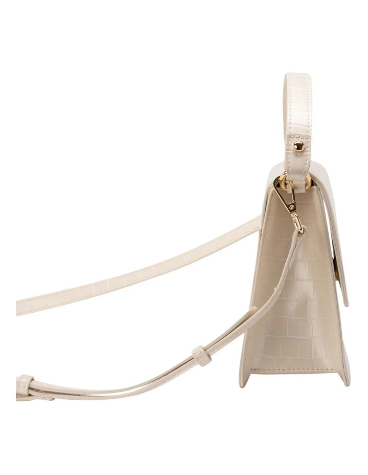 Mocha Bindi Croc-Embossed Crossbody In White 4 Mocha Bindi Croc-Embossed Crossbody In White - Image 2