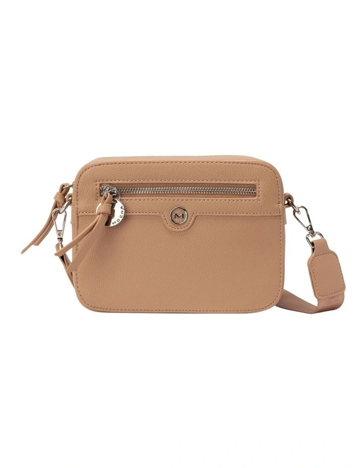 Mocha Cindi Box Crossbody Bag Fabric Strap In Taupe 3 Mocha Cindi Box Crossbody Bag Fabric Strap In Taupe