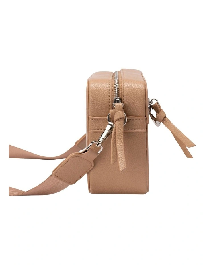 Mocha Cindi Box Crossbody Bag Fabric Strap In Taupe 4 Mocha Cindi Box Crossbody Bag Fabric Strap In Taupe - Image 2