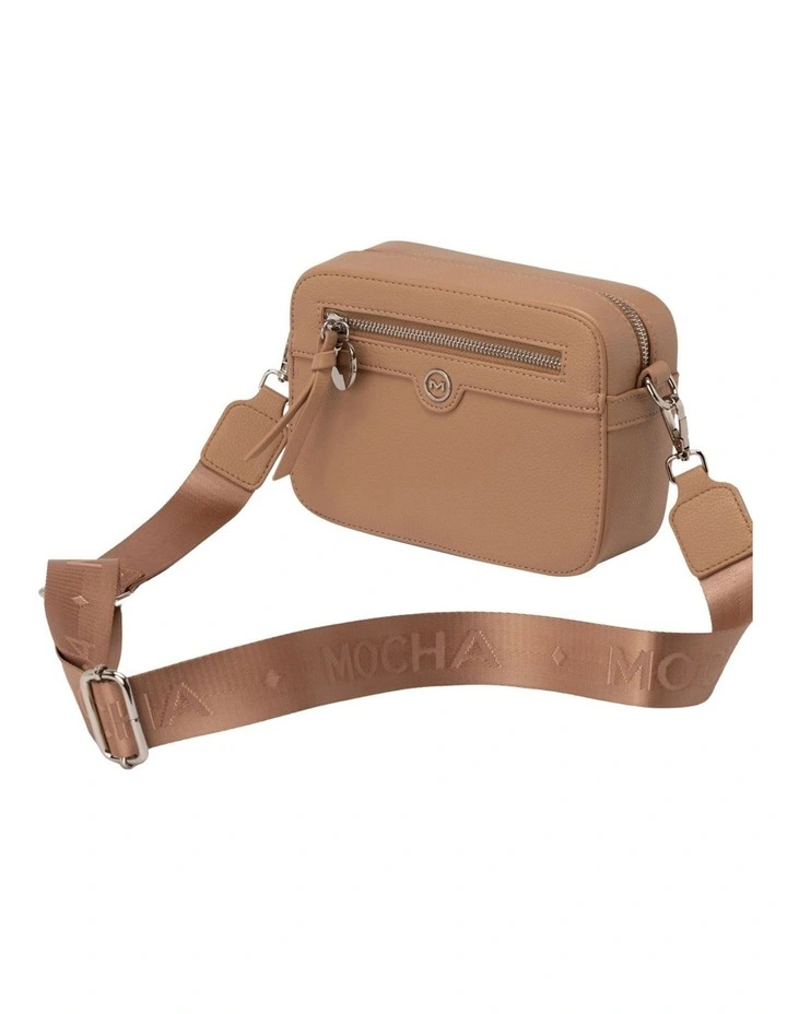 Mocha Cindi Box Crossbody Bag Fabric Strap In Taupe 6 Mocha Cindi Box Crossbody Bag Fabric Strap In Taupe - Image 4