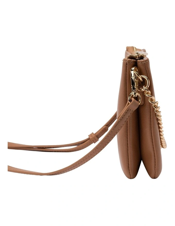 Mocha Double Jessie Crossbody In Tan/ Gold 4 Mocha Double Jessie Crossbody In Tan/ Gold - Image 2
