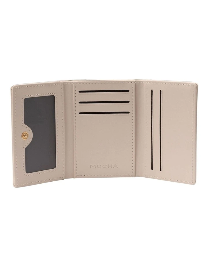 Mocha Bindi Croc-Embossed Mini Wallet In White 4 Mocha Bindi Croc-Embossed Mini Wallet In White - Image 2