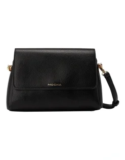 Mocha Edith Crossbody Bag In Black