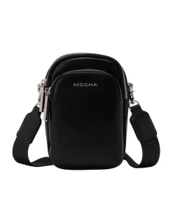 Mocha Medina Phone Crossbody Bag In Black
