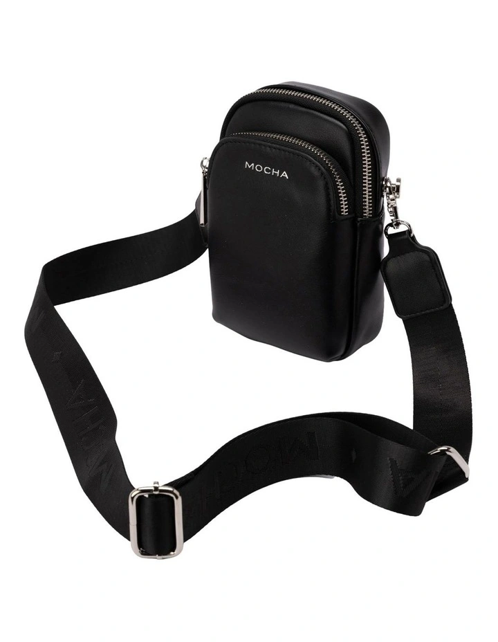 Mocha Medina Phone Crossbody Bag In Black 6 Mocha Medina Phone Crossbody Bag In Black - Image 4