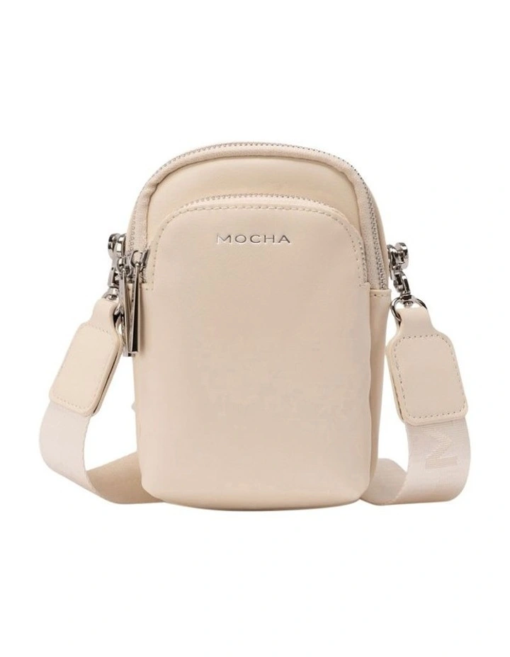 Mocha Medina Phone Crossbody Bag In Cream 3 Mocha Medina Phone Crossbody Bag In Cream