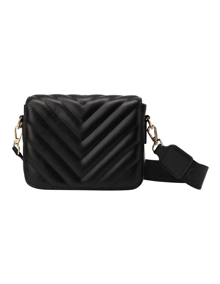 Mocha Nina Quilted Crossbody Bag In Black 3 Mocha Nina Quilted Crossbody Bag In Black