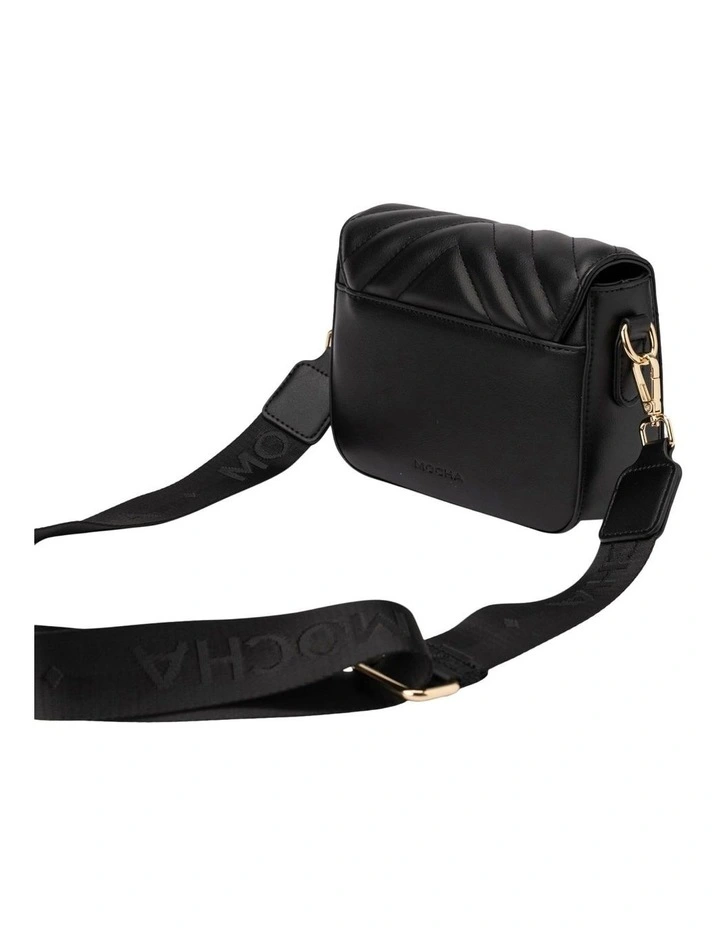 Mocha Nina Quilted Crossbody Bag In Black 6 Mocha Nina Quilted Crossbody Bag In Black - Image 4
