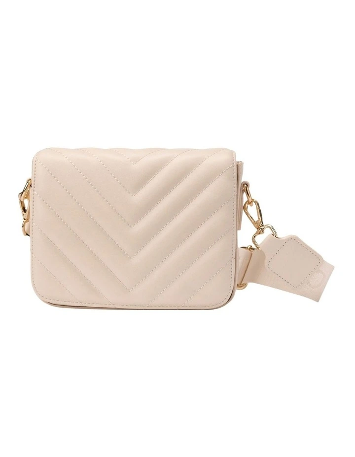 Mocha Nina Quilted Crossbody Bag In Cream 3 Mocha Nina Quilted Crossbody Bag In Cream
