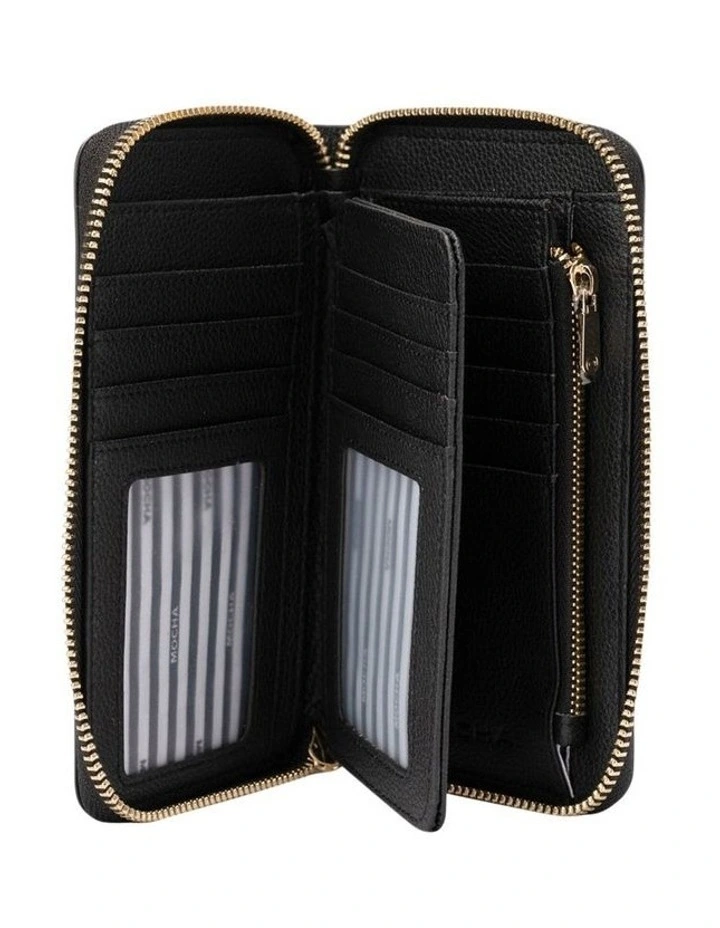 Mocha Kristin Leather Wallet In Black 4 Mocha Kristin Leather Wallet In Black - Image 2