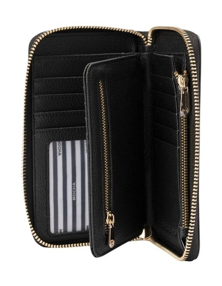 Mocha Kristin Leather Wallet In Black 5 Mocha Kristin Leather Wallet In Black - Image 3