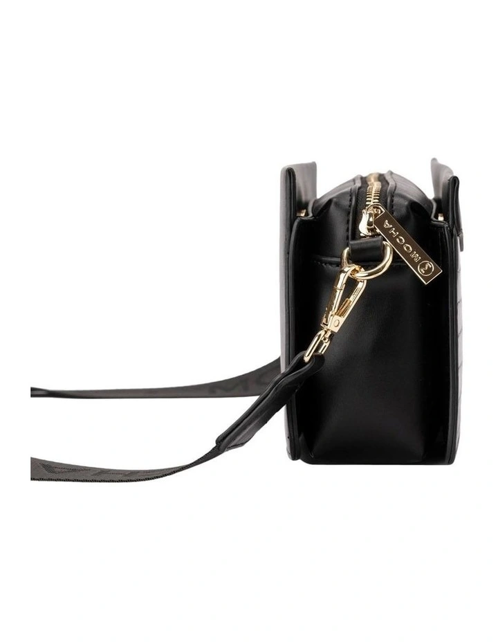 Mocha Bindi Croc-Embossed Box Crossbody In Black 4 Mocha Bindi Croc-Embossed Box Crossbody In Black - Image 2