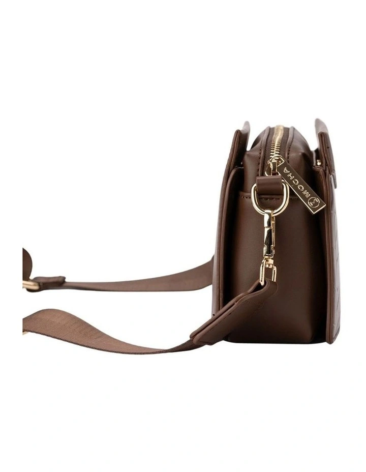Mocha Bindi Croc-Embossed Box Crossbody In Brown 4 Mocha Bindi Croc-Embossed Box Crossbody In Brown - Image 2