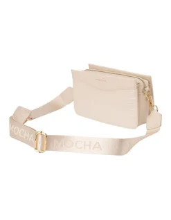 Mocha Bindi Croc-Embossed Box Crossbody In White -Mocha shop 958723210 4 720x928