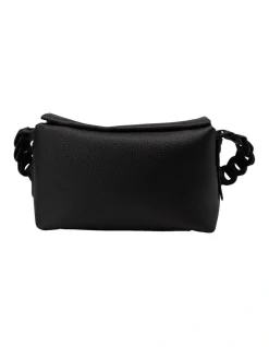 Mocha Lidia Leather Boston Bag In Black