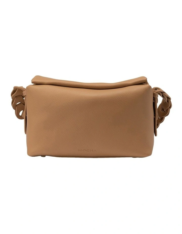 Mocha Lidia Leather Boston Bag In Taupe 3 Mocha Lidia Leather Boston Bag In Taupe