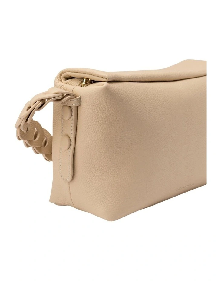 Mocha Lidia Leather Boston Bag In Cream 4 Mocha Lidia Leather Boston Bag In Cream - Image 2