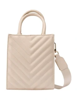 Mocha Nina Mini Tote In Cream