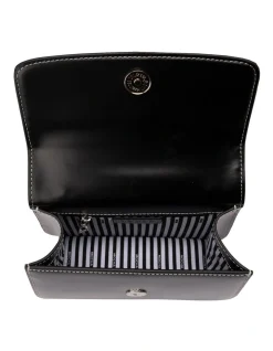 Mocha Alicia Glossy Leather Crossbody In Black -Mocha shop 958727710 3 720x928