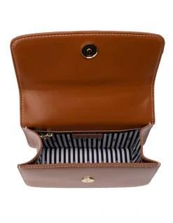 Mocha Alicia Glossy Leather Crossbody In Brown -Mocha shop 958727800 3 720x928