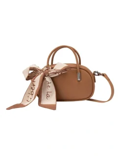Mocha Laney Leather Mini Top Handle Bag In Brown