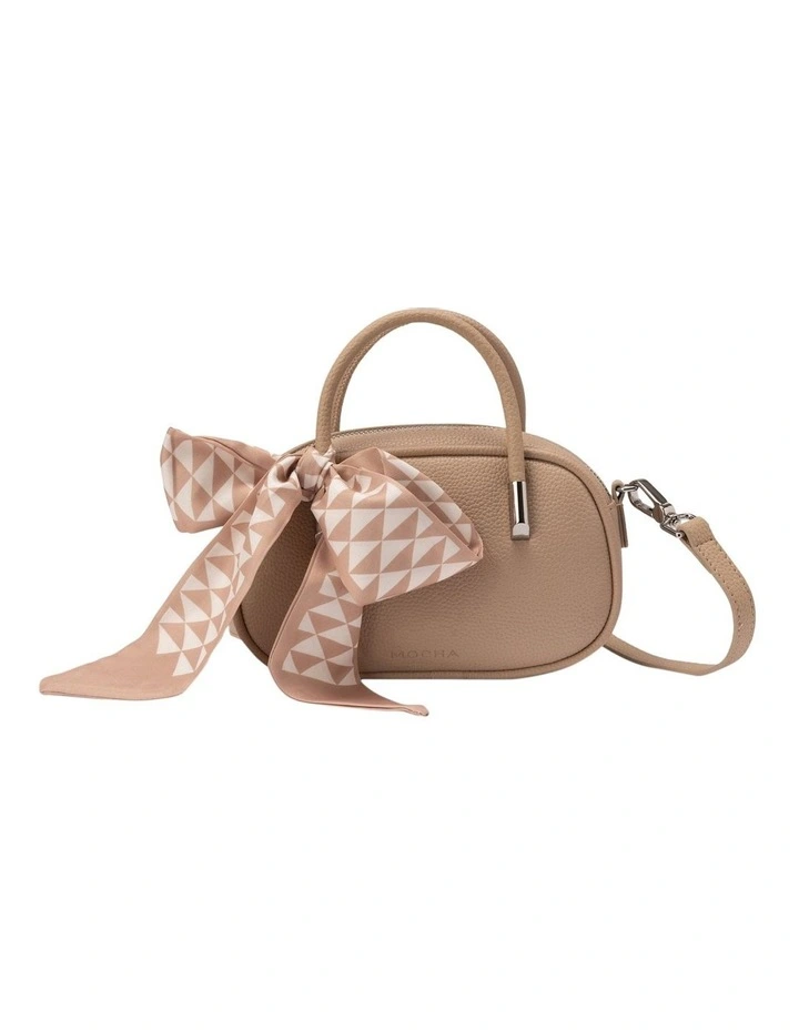 Mocha Laney Leather Mini Top Handle Bag In Beige 3 Mocha Laney Leather Mini Top Handle Bag In Beige