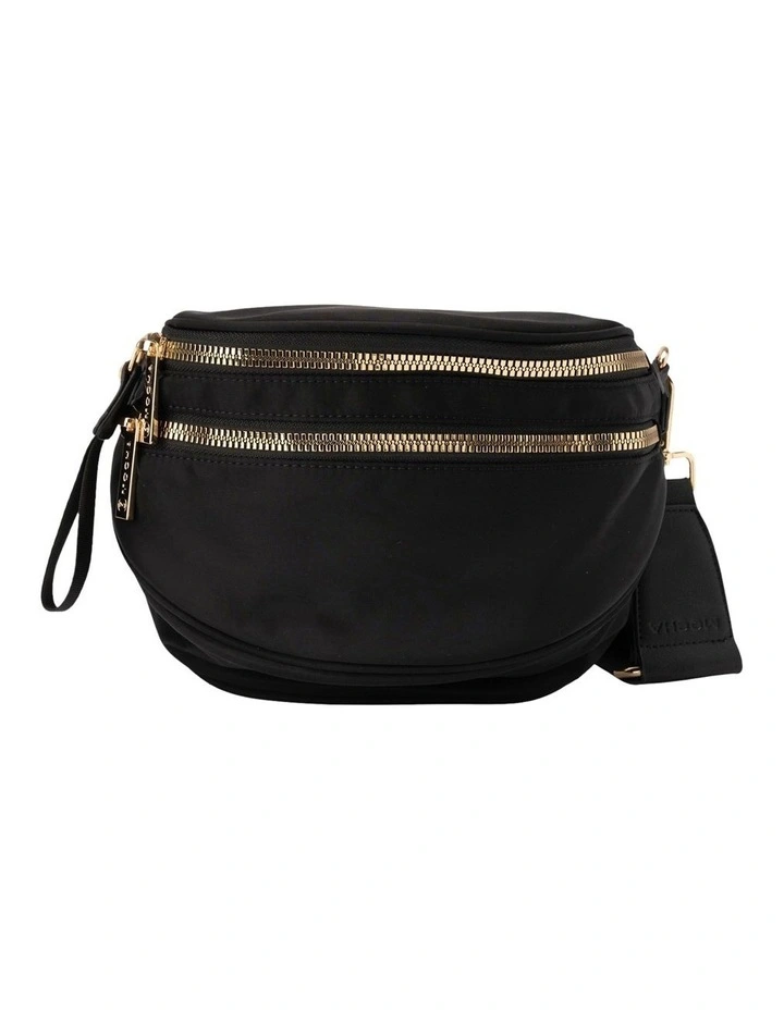 Mocha Eddy Saddle Crossbody Bag In Black 3 Mocha Eddy Saddle Crossbody Bag In Black