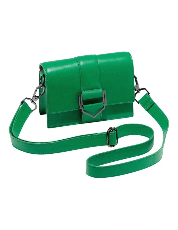 Cue Mini Leather Bag In Vibrant Green 3 Cue Mini Leather Bag In Vibrant Green