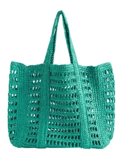 Seed Heritage Slouch Straw Tote In Green