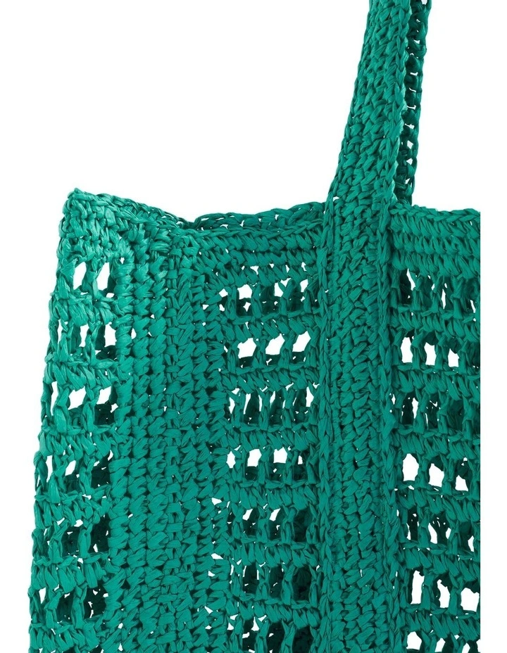 Seed Heritage Slouch Straw Tote In Green 6 Seed Heritage Slouch Straw Tote In Green - Image 4