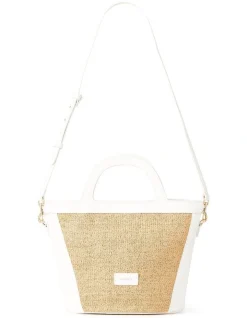 Marcs Rowyn Raffia Bag In Ivory
