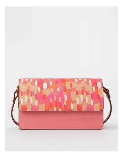 Marcs Amsterdam Snap Closure Crossbody Bag In Pink Print
